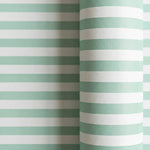 Papel de Regalo 70 cm x 2 m Rayas Verde Menta y Blanco