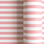 Papel de Regalo 70 cm x 2 m Rayas Rosa Pastel y Blanco