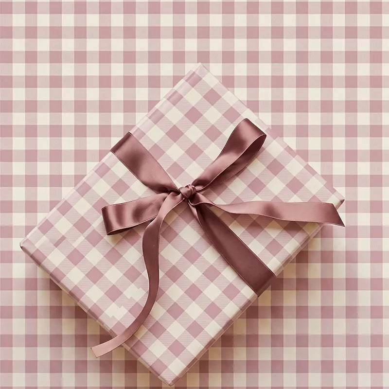Inspiracion con Papel de Regalo 70 cm x 2 m Vichy Rosa Pastel