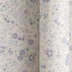 Papel de Regalo 70 cm x 2 m Blanco con Flores Azul Pastel