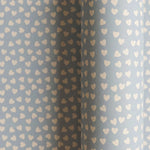 Papel de Regalo 70 cm x 2 m Azul Pastel con Corazones