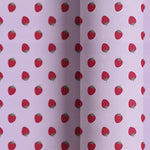 Papel de Regalo 70 cm x 2 m Lavanda con Fresas