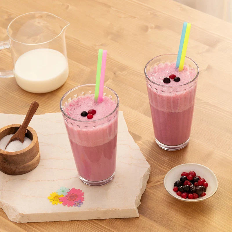 Paille Réutilisable en Plastique PP 20 cm Multicolore (20 unités)