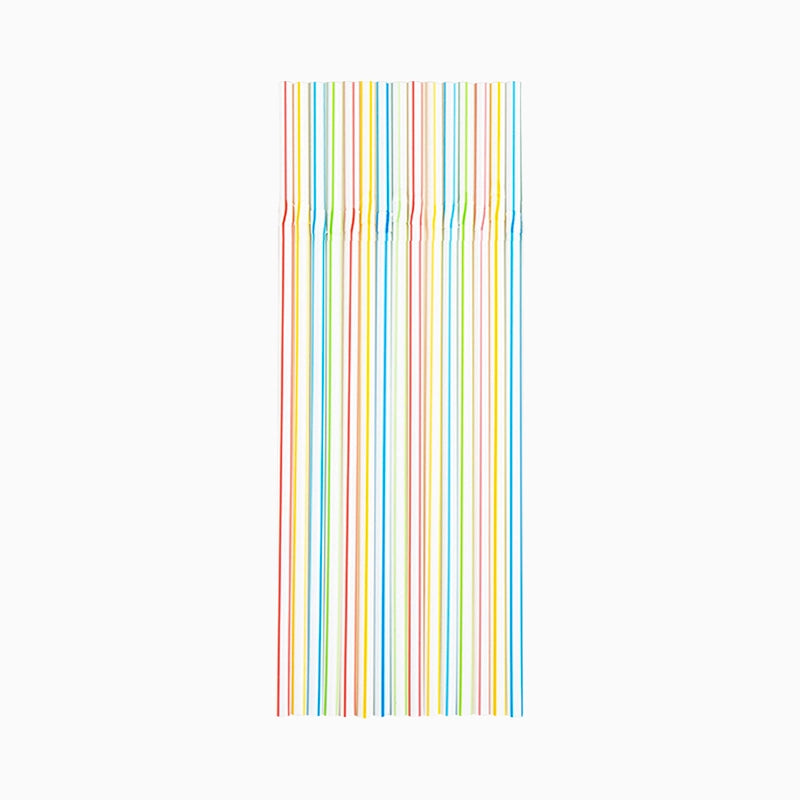 Pajita Flexible Plástico PP Reutilizable 21 cm Rayas Multicolor