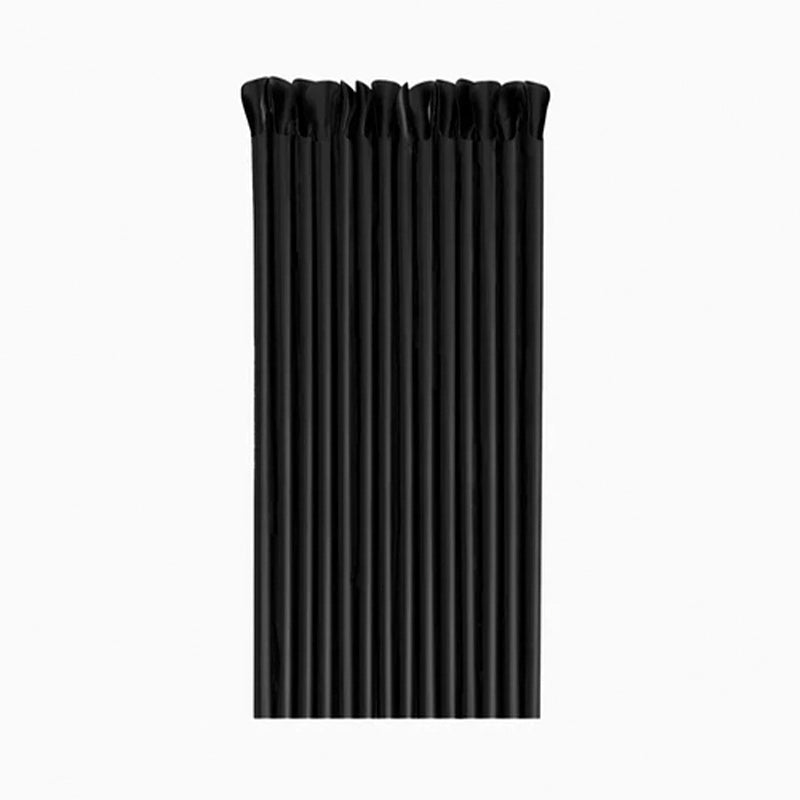Pajita Cuchara Plástico PP Reutilizable 20 cm Negro