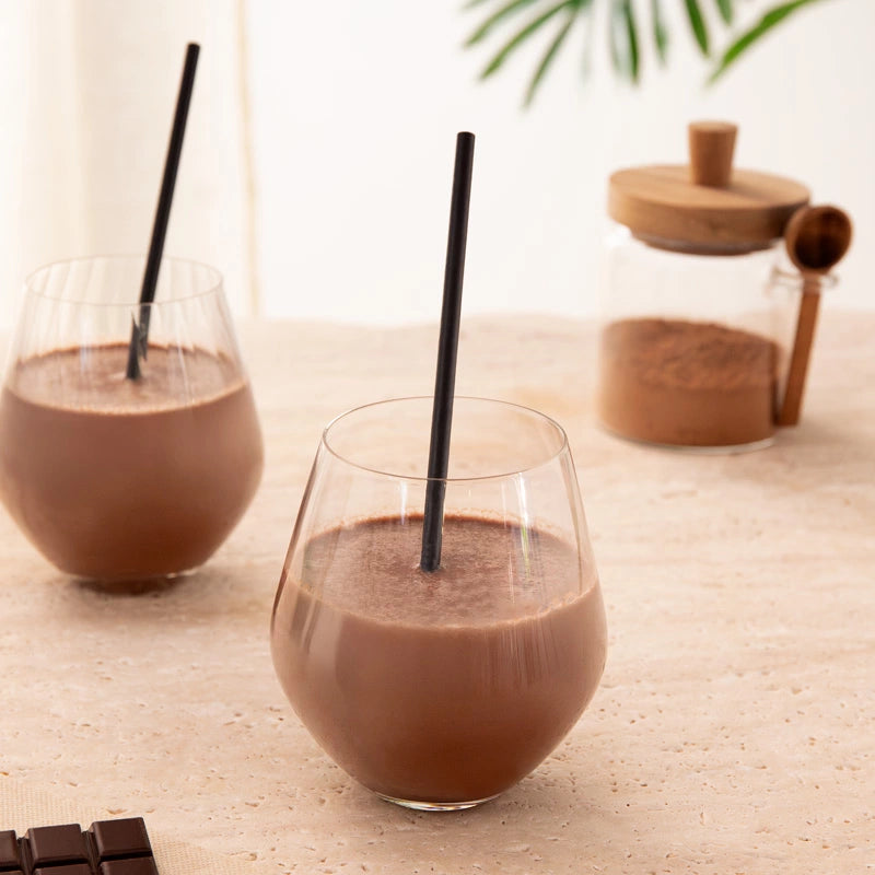 Pajita Cuchara Plástico PP Reutilizable 20 cm Negro