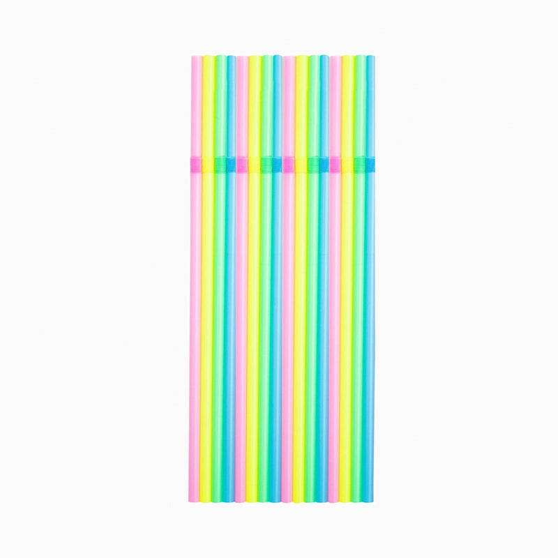 Pajita Flexible Plástico PP Reutilizable 21 cm Multicolor (250 uds)