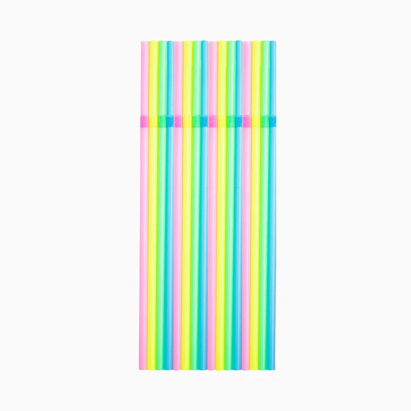 Pajita Flexible Plástico PP Reutilizable 21 cm Multicolor (150 uds)