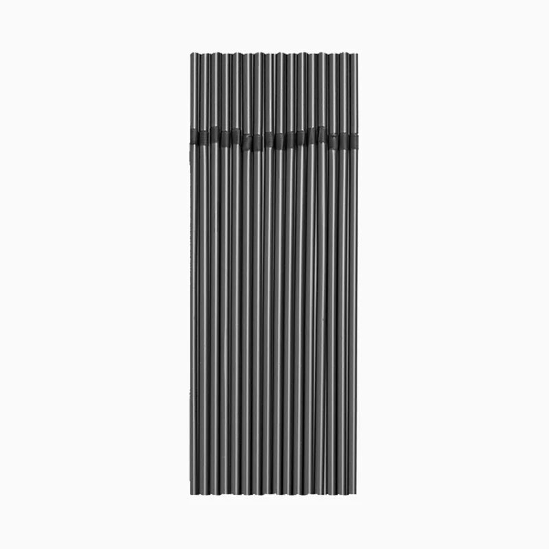 Pajita Flexible Plástico PP Reutilizable 21 cm Negro (50 uds)