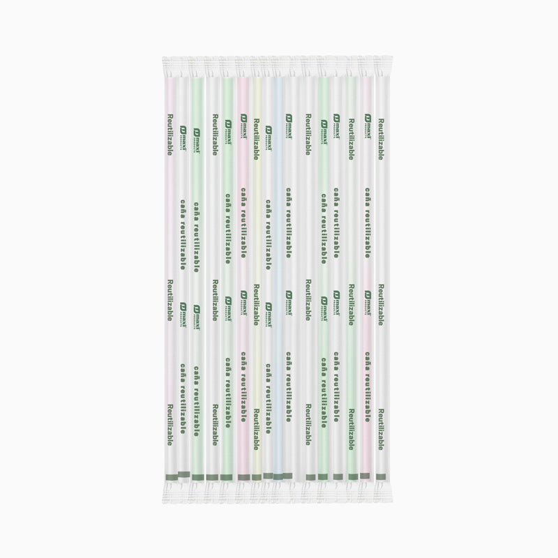 Cannuccia Flessibile Riutilizzabile In Plastica PP Con Guaina 21 cm Multicolor (100 unità)