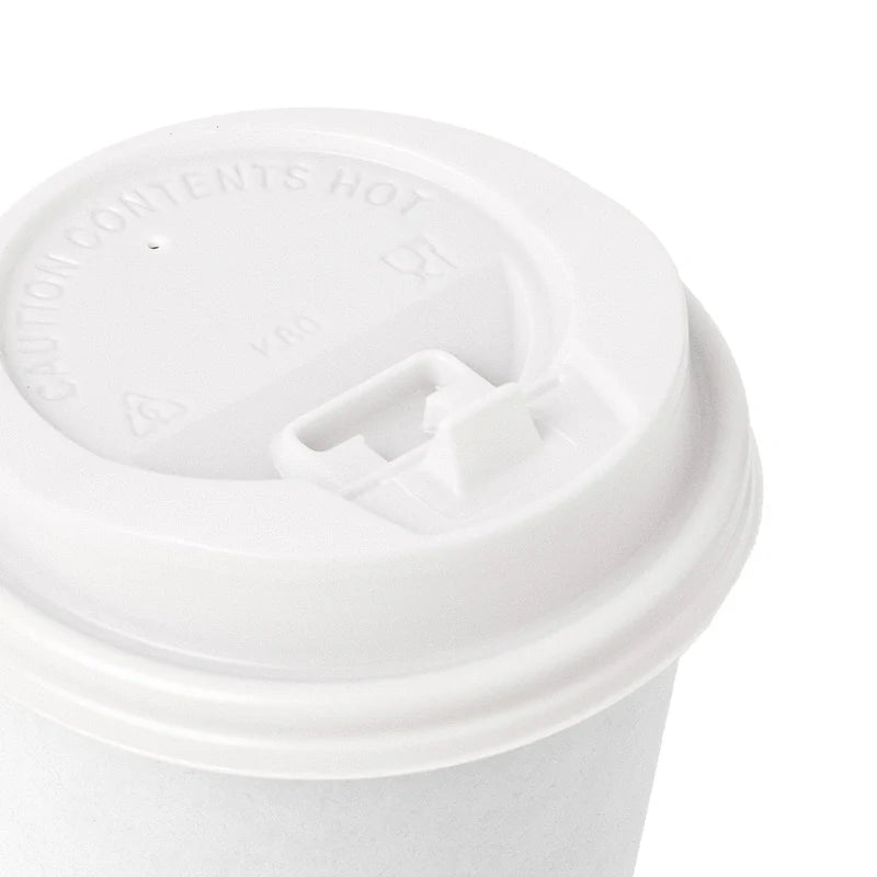 Vaso Cartón + PE Tapa Drink 120 cc Blanco Take Away (50 uds)