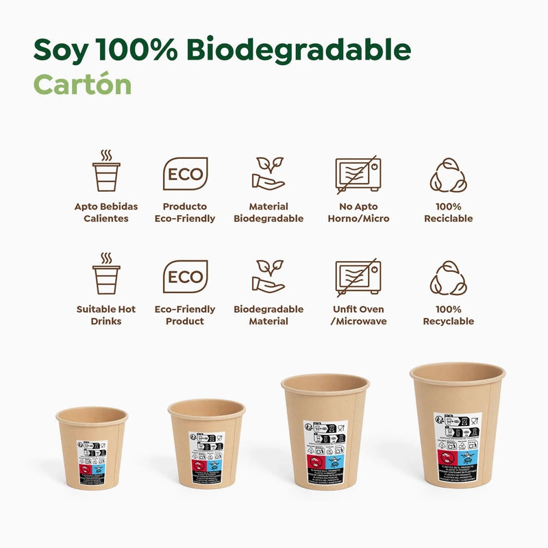 Gobelet Carton + PE 120 cc Kraft Take Away (30 unités)