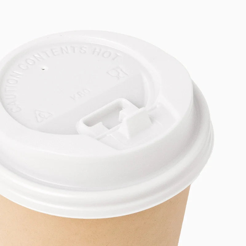 Vaso Cartón + PE Tapa Drink 250 cc kraft Take Away (50 uds)