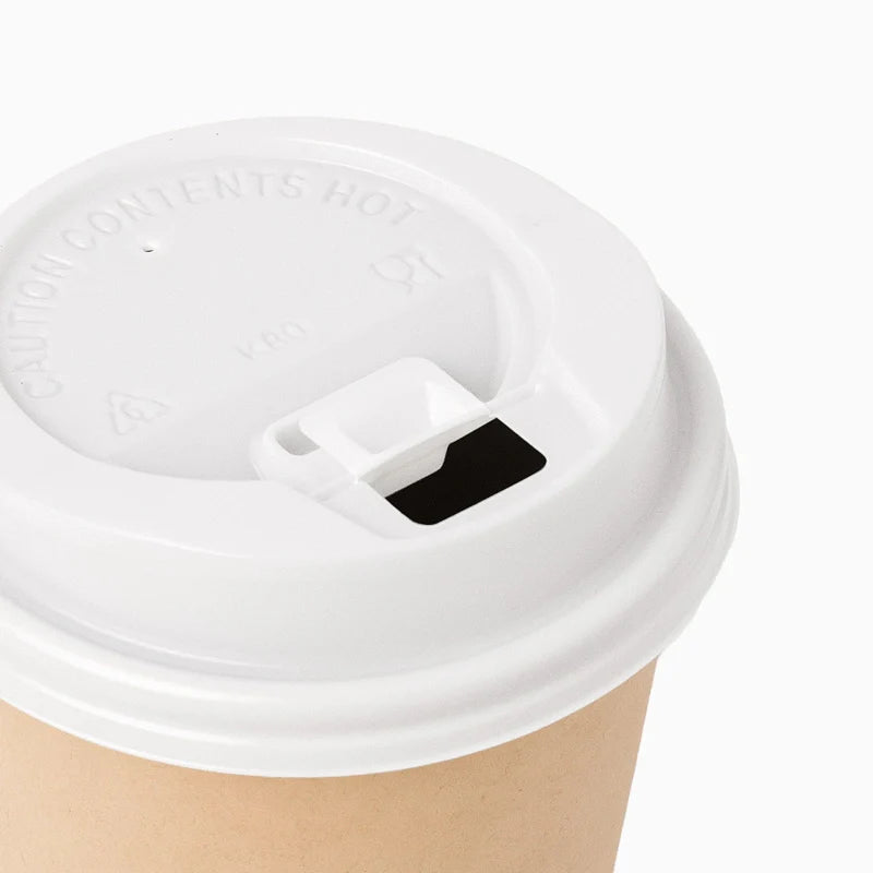 Vaso Cartón + PE Tapa Drink 120 cc kraft Take Away (50 uds)