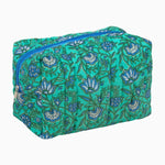 Neceser Algodón Estampado 24 x 12 x 16 cm Flor Botanical Azul