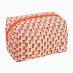 Neceser Algodón Estampado 24 x 12 x 16 cm Flor Botanical Naranja