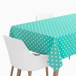 Rollo Mantel Estrellas Blanco 1,20 x 1,80 m Verde Menta