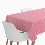 Weiße Sterne rollen 1,20 x 1,80 m Pink