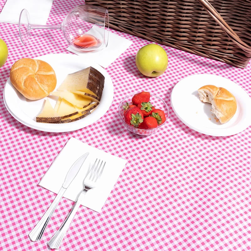Inspiracion con Vichy-Papiertischdeckenrolle, 1,20 x 5 m, Rosa