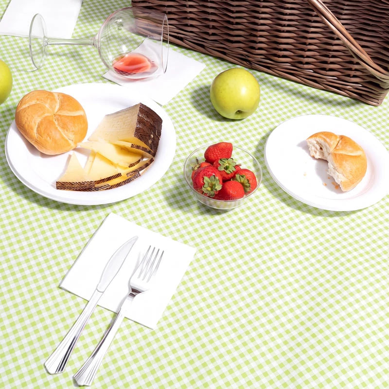 Inspiracion con Rollo Mantel Papel Vichy 1.20 x 5 m Verde Lima