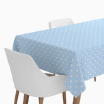 Rollo Mantel Papel Lunares 1.20 x 5 m Azul Pastel