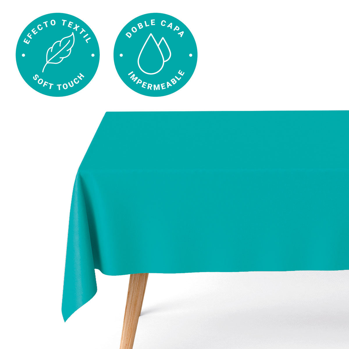 Waterproof folding tablecloth 1.20 x 1.80 m Mint Green