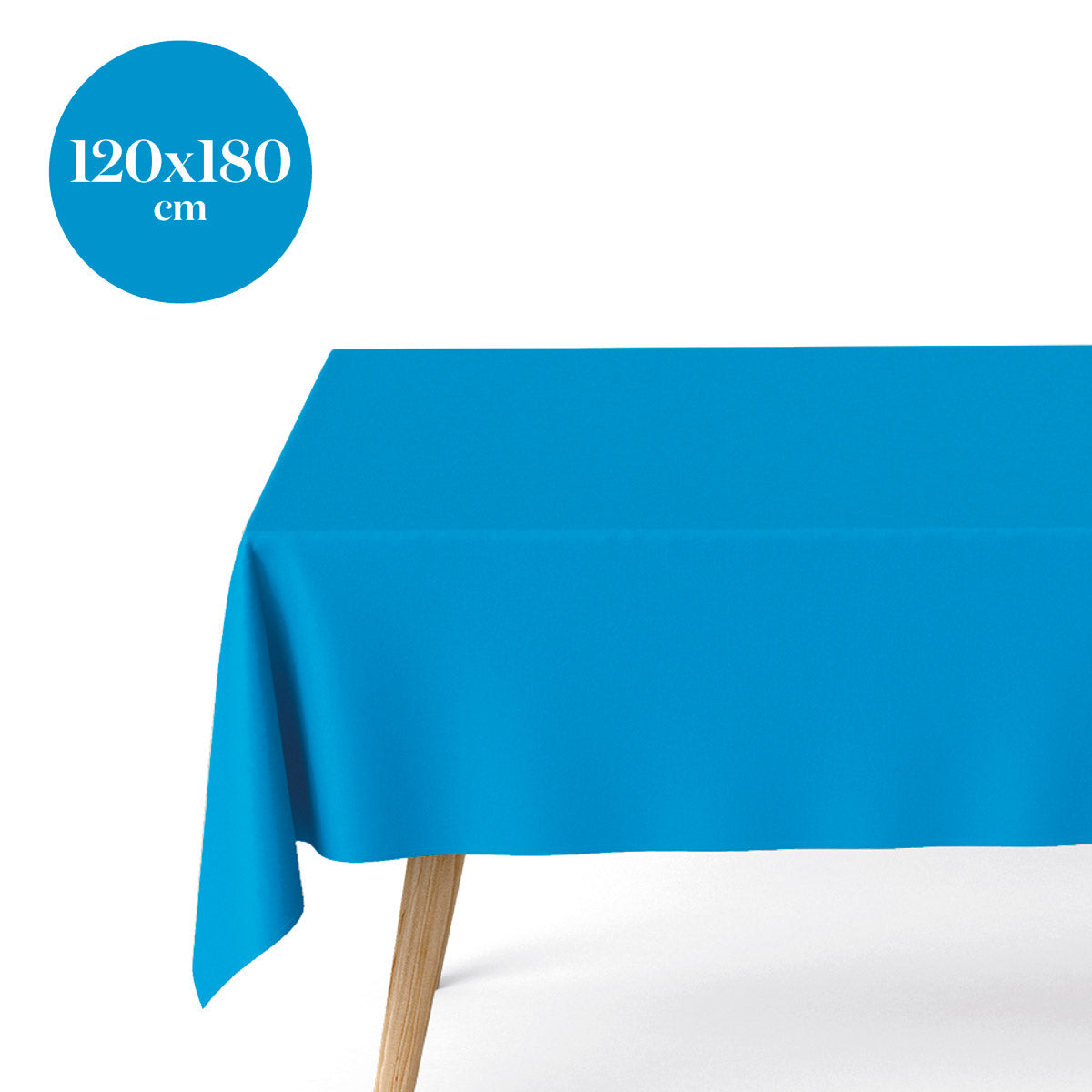 Waterproof folding tablecloth 1.20 x 1.80 m blue