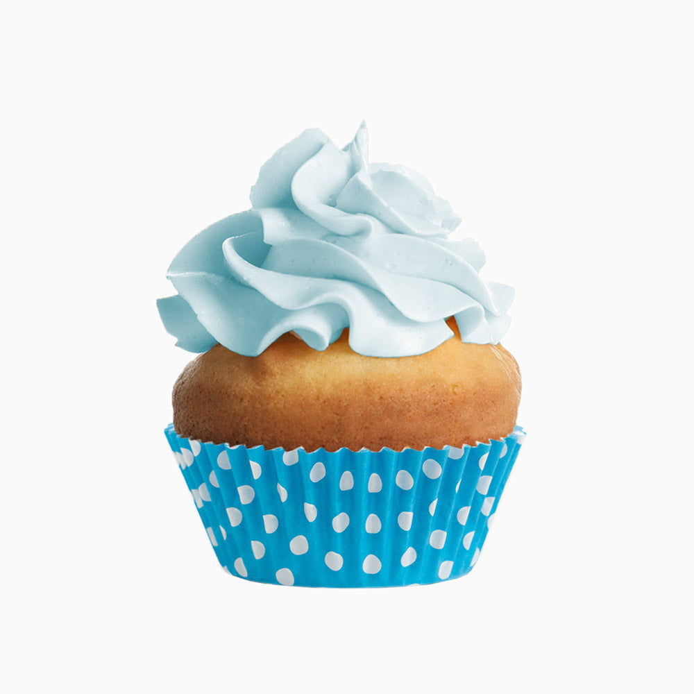 Stampo Cupcake Grande Rotondo Pois Azzurri
