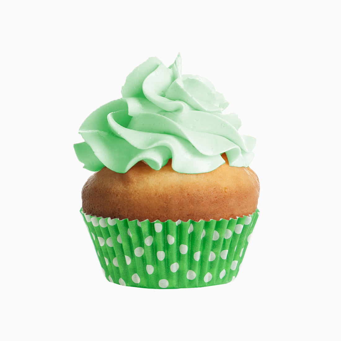 Stampo Cupcake Grande Rotondo Pois Verdi