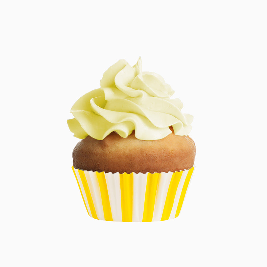 Stampo per cupcake piccolo a strisce gialle