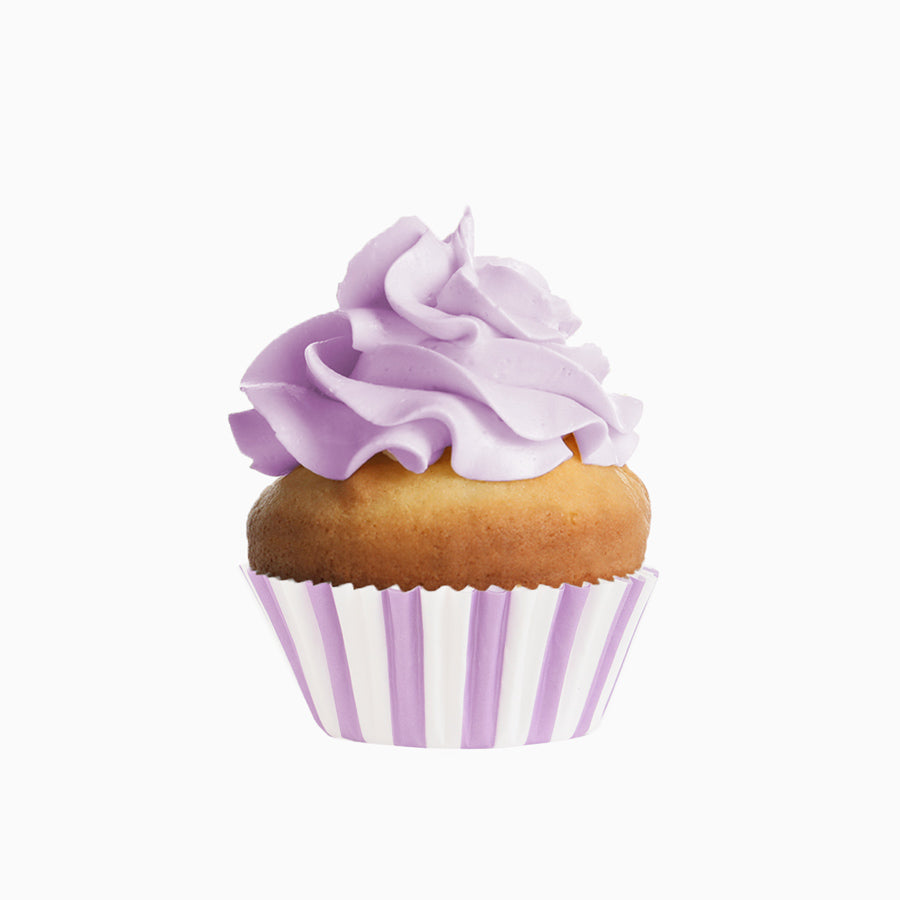 Stampo per cupcake a righe color lavanda