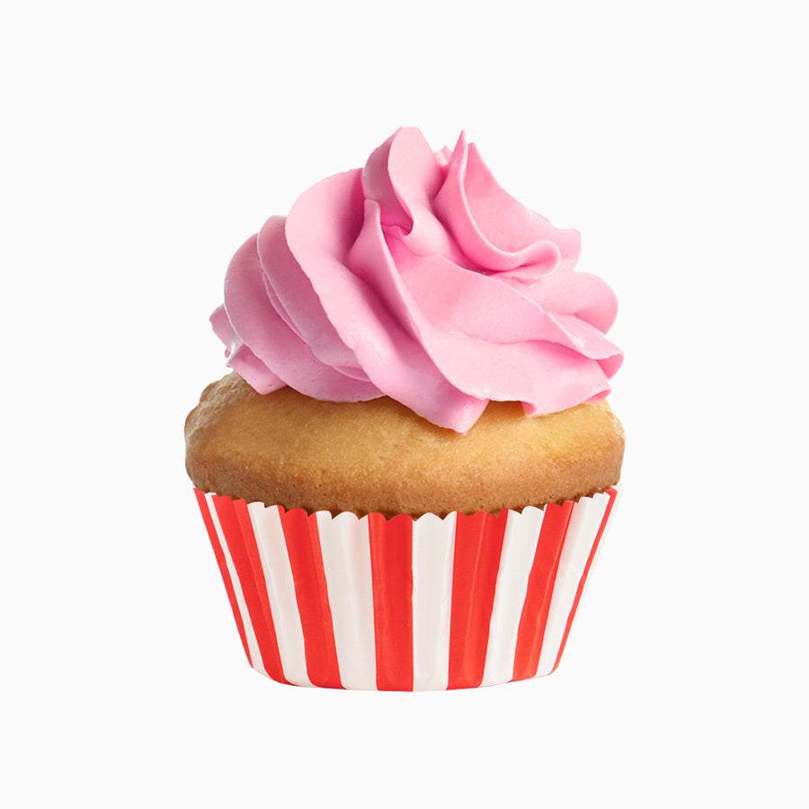 Stampo per cupcake tondo grande a strisce rosse