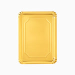 Metalized median rectangular cardboard 25 x 34 cm gold