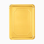 Bandeja Cartón Rectangular Extragrande Metalizada 34 x 42 cm Oro