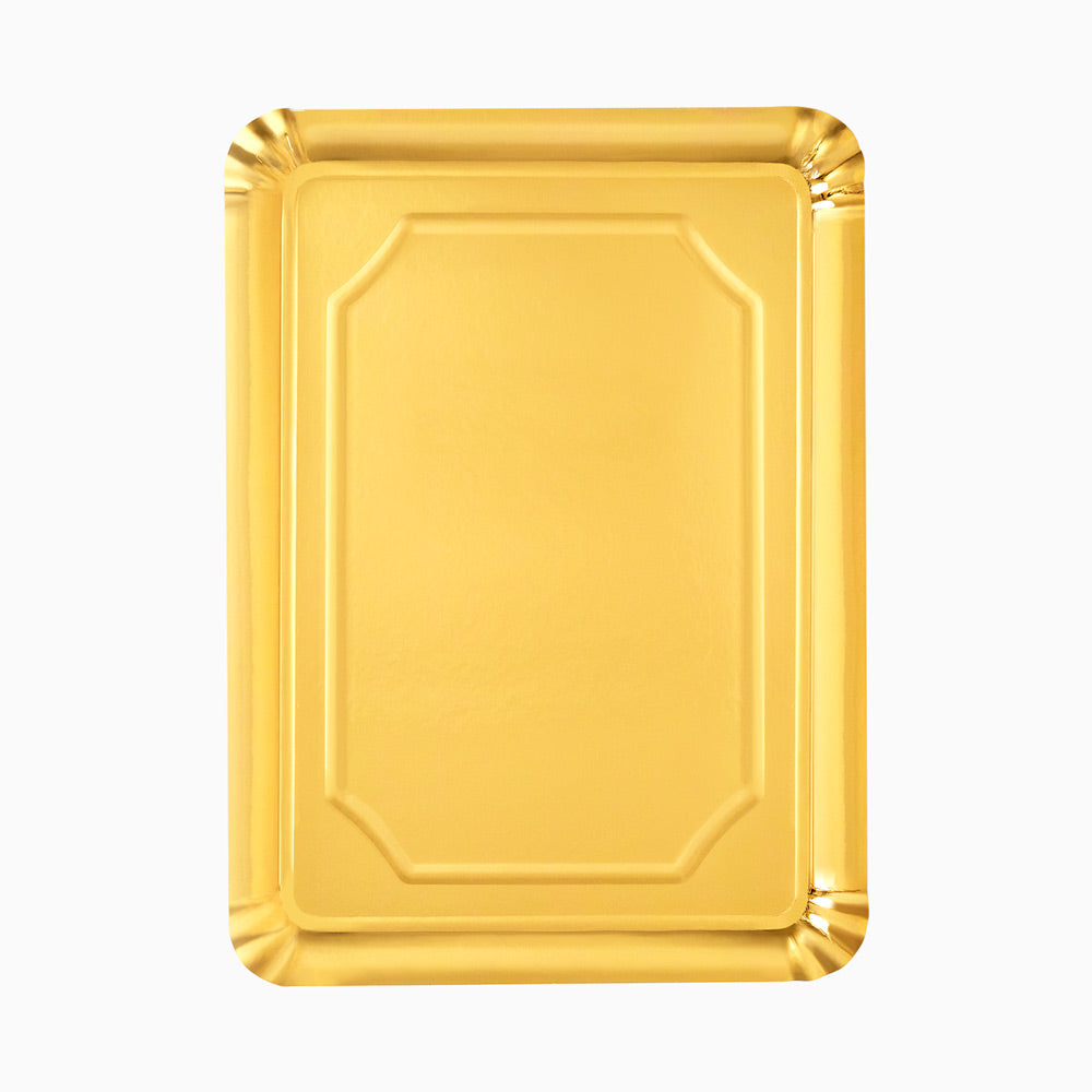 Extangular furtal tray Extangular metallic 34 x 42 cm gold