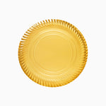 Small metallic round cardboard tray Ø 21 cm gold