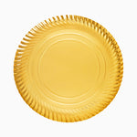 Large metallic round cardboard tray Ø 30 cm gold
