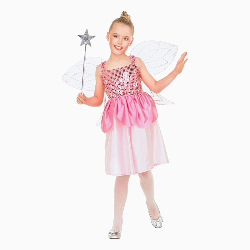 Pink fairy costume with girls for girl