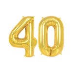 Globo Foil 40 Cumpleaños Oro