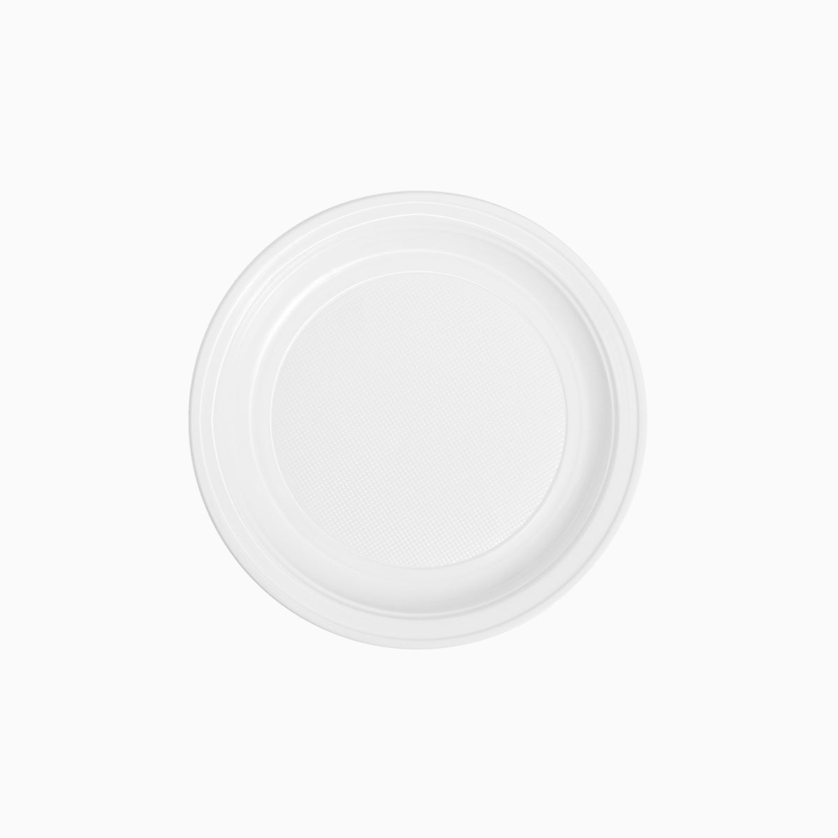 Round plastic dish dessert Ø 17 cm white