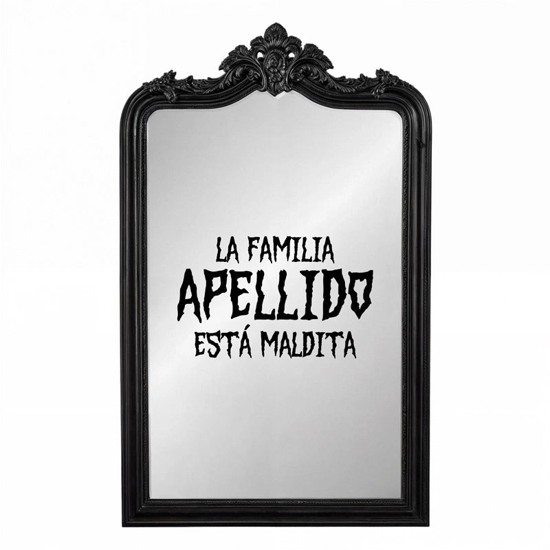 Personalized vinyl The family is damn halloween mirror