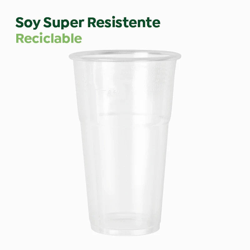 Vaso Pinta Plástico PP Irrompible 600 cc Transparente (50 uds)