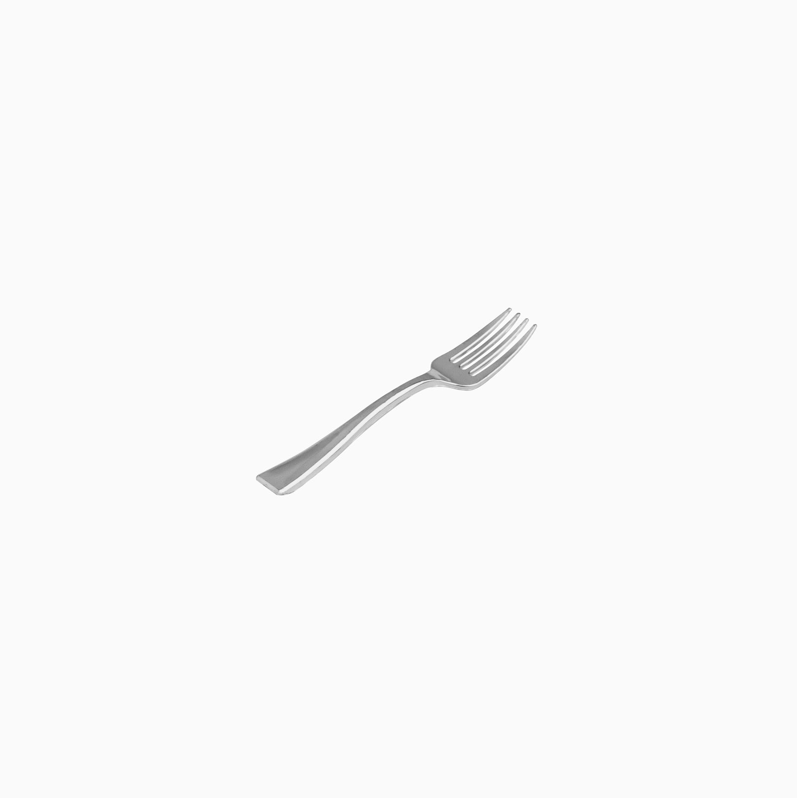 Metallic Silver Reusable Tasting Fork