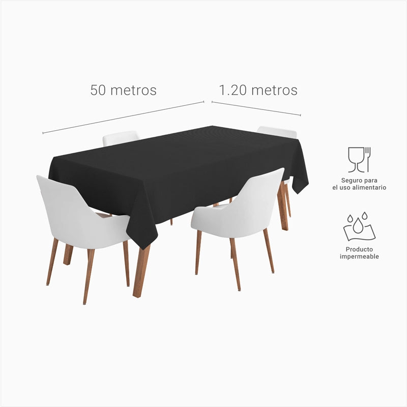 Rollo Mantel TNT 1.20 x 50m Negro