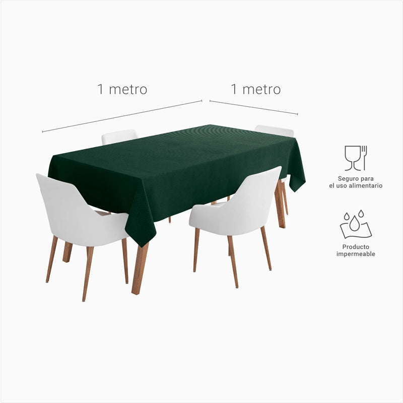 Tovaglia verde quadrata 1 x 1 m