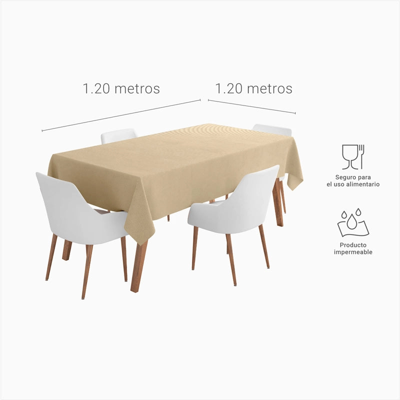 Talha de TNT quadrada 1,20 x 1,20 m creme