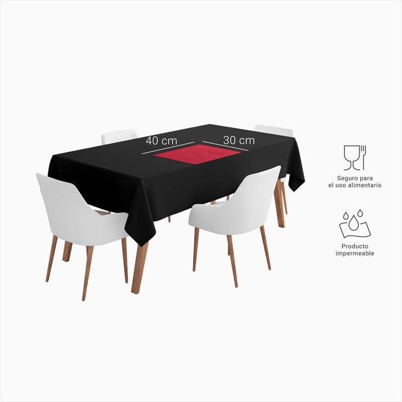 Tabela de TNT TNT vermelha de 30 x 40 cm