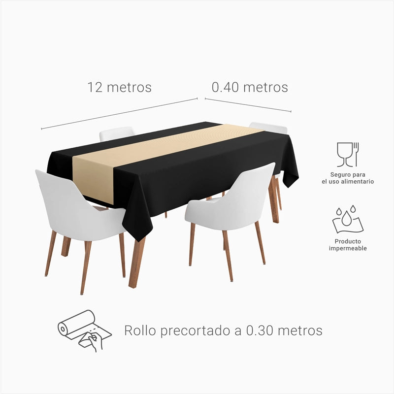 TNT TABLE ROAD ROLO 12M com creme de 0,30 cm