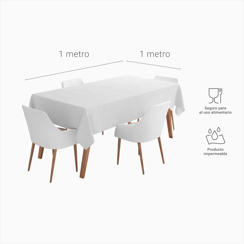 Tovaglia TNT bianca 1 x 1 m quadrata (50 unità)