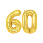 Globo Foil 60 Cumpleaños Oro